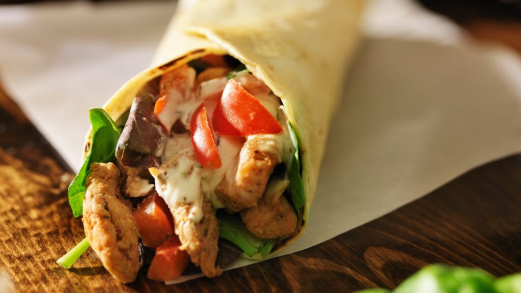 gegrilde kip wrap