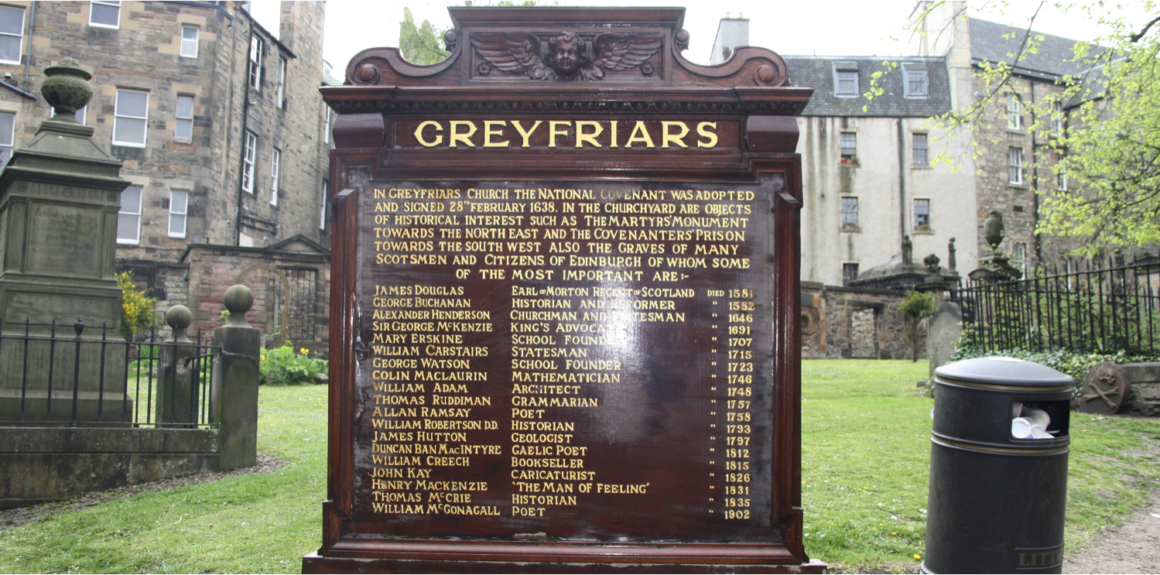 greyfriairs kirkyard in schotland