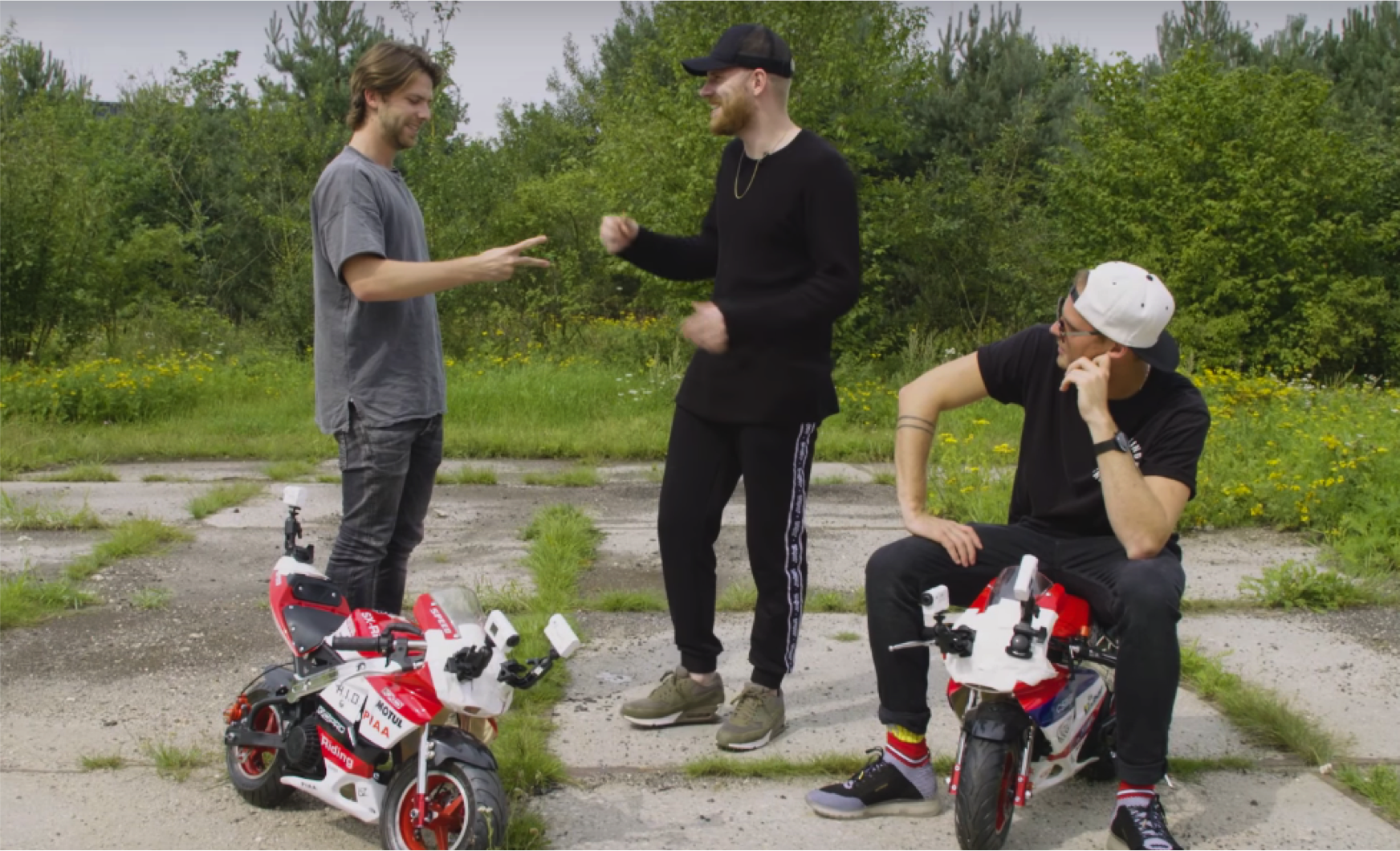 heren stuktv met minibike kartbaan